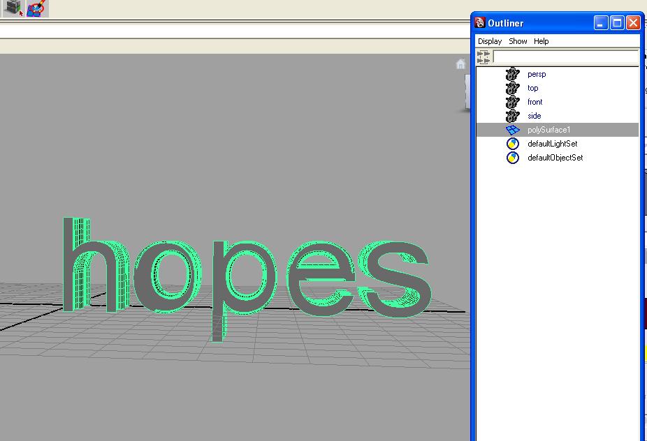 step4 Step 4: Once the 'Outliner' is open select your newly-created text.